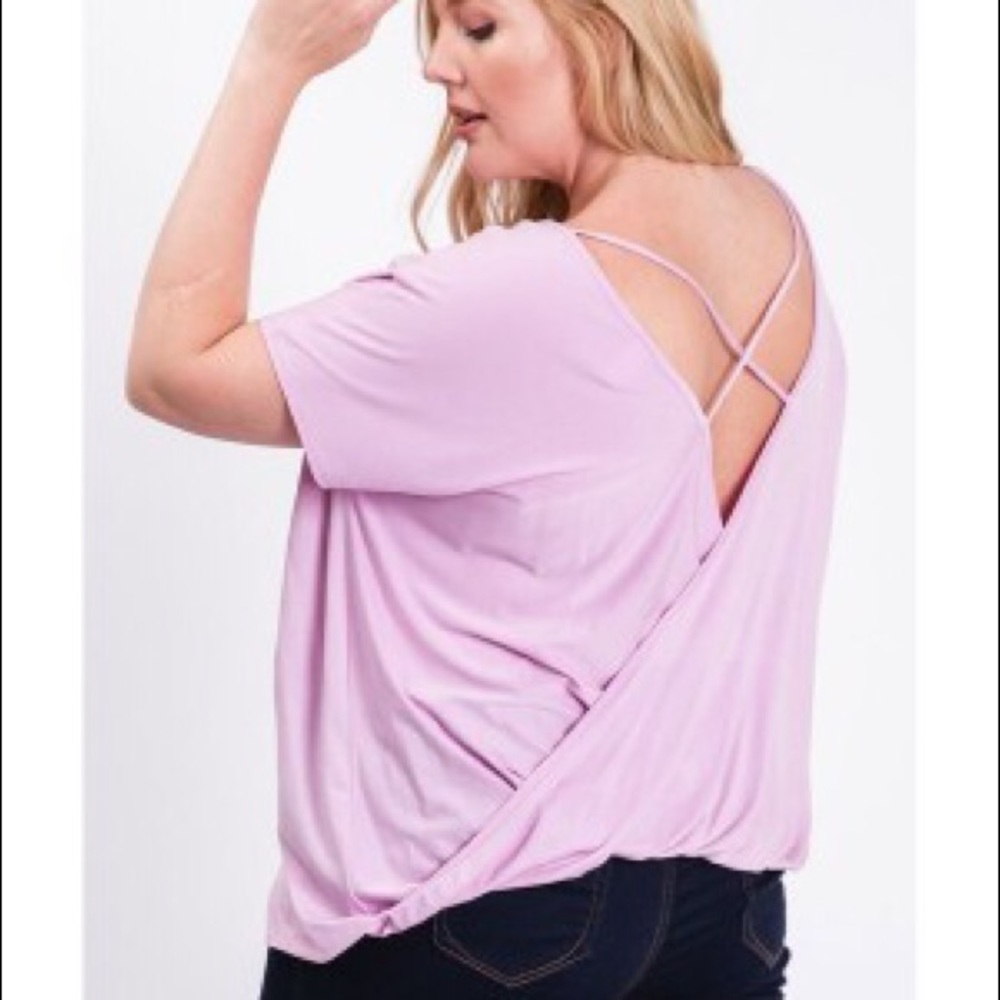 Caged in fashion top LAVENDER